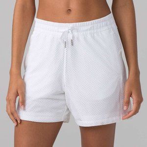Lululemon Mesh On Mesh Short (5") White 8